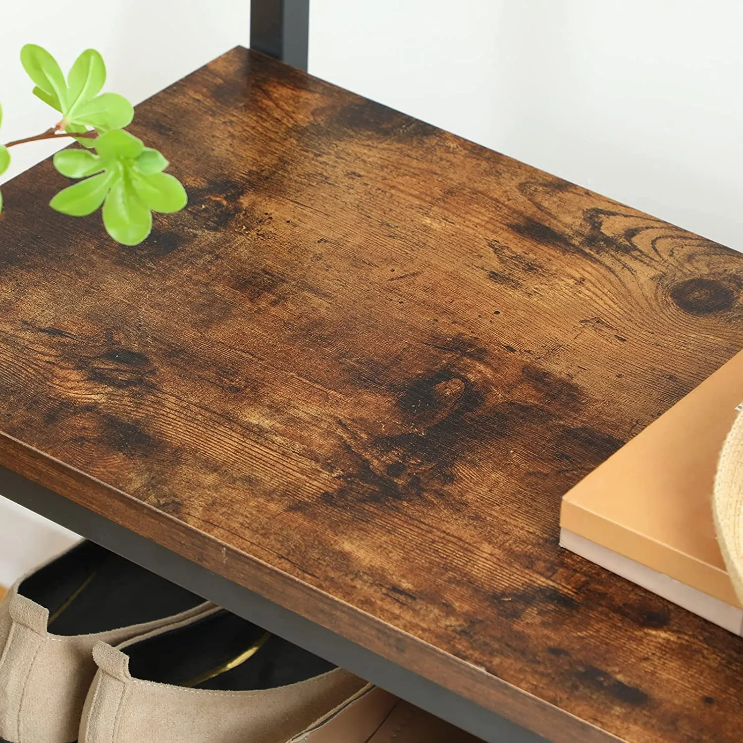 Coat Rack Shoe Bench, Hall Tree with Bench and Shoe Storage,Hall Tree with Storage Shelf