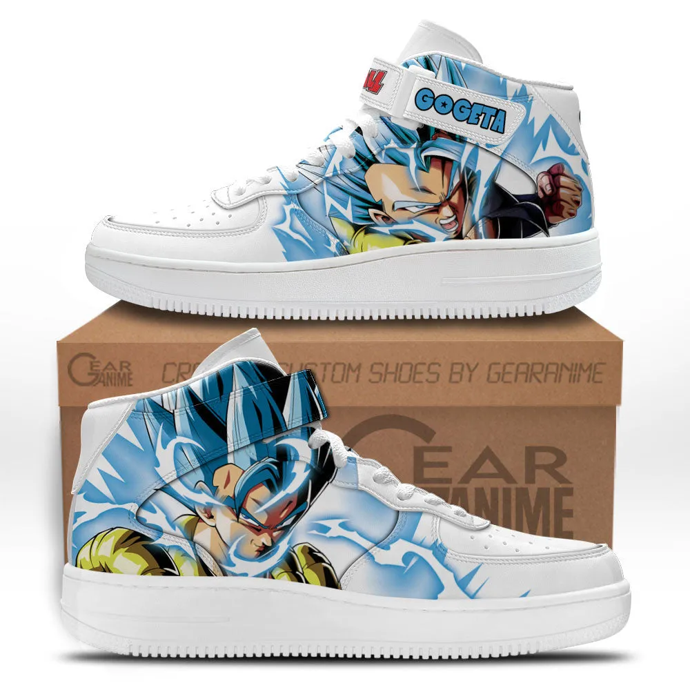 Gogeta Sneakers Air Mid Custom Dragon Ball Anime Shoes