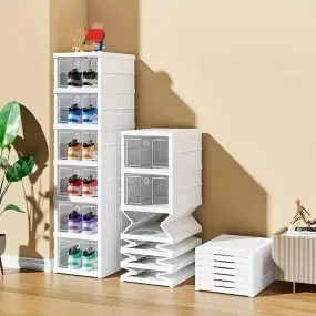Shoe Storage Box, 1 Count Summer Multi-Layer Foldable Shoe Storage Organizer for Room Decor, Collapsible Shoe Box, Shoe Rack Organizer for Home Bedroom, Shoe Cabinet for Volleyball Shoes, Storage Containers